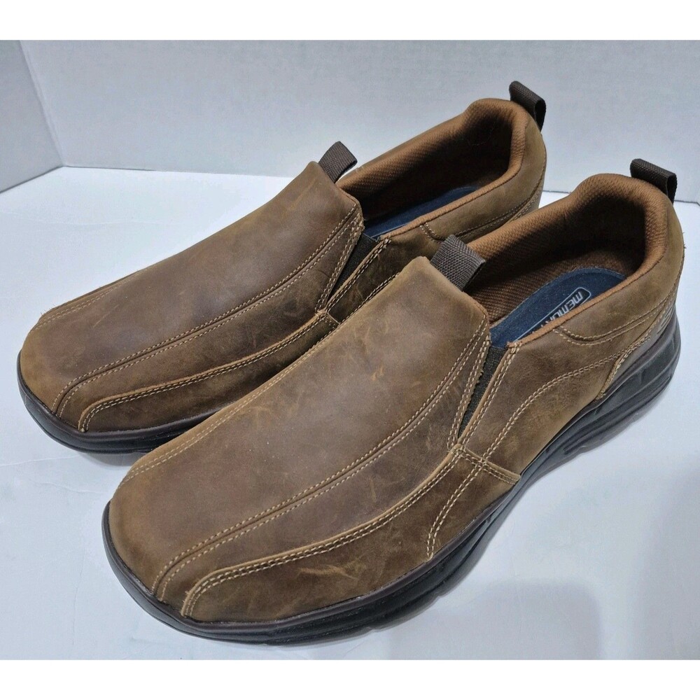 Skechers Relaxed Fit Glides Docklands 64503 Men’s Size 12 Brown Leather Loafers